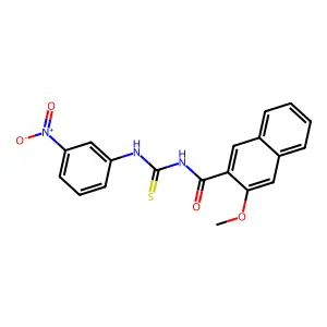 3-methoxy-N-[(3-nitrophenyl)carbamothioyl]naphthalene-2-carboxamide structure