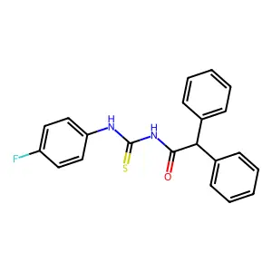 N-[(4-fluorophenyl)carbamothioyl]-2,2-diphenylacetamide structure