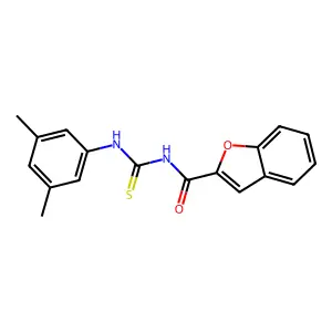 N-[(3,5-dimethylphenyl)carbamothioyl]-1-benzofuran-2-carboxamide structure