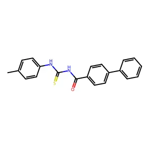 N-[(4-methylphenyl)carbamothioyl]biphenyl-4-carboxamide structure