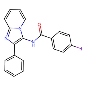 4-Iodo-N-{2-phenylimidazo[1,2-A]pyridin-3-YL}benzamide structure