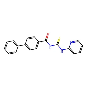 4-phenyl-N-(pyridin-2-ylcarbamothioyl)benzamide structure