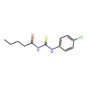 N-[(4-chlorophenyl)carbamothioyl]pentanamide structure