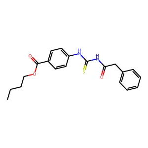 Butyl 4-{[(phenylacetyl)carbamothioyl]amino}benzoate structure