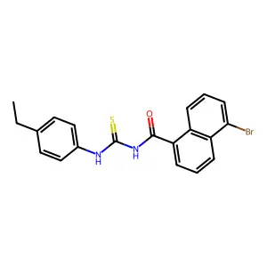 5-bromo-N-[(4-ethylphenyl)carbamothioyl]naphthalene-1-carboxamide structure