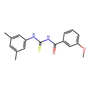 N-[(3,5-dimethylphenyl)carbamothioyl]-3-methoxybenzamide structure