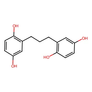 2-[3-(2,5-Dihydroxyphenyl)propyl]benzene-1,4-diol structure