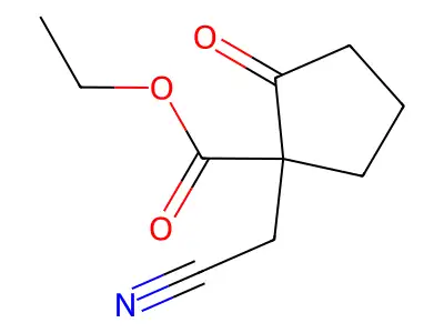 Ethyl 1-(cyanomethyl)-2-oxocyclopentane-1-carboxylate structure