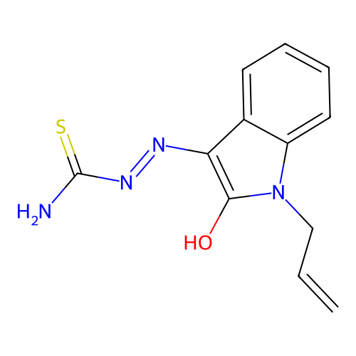 1-allyl-1H-indole-2,3-dione 3-thiosemicarbazone structure