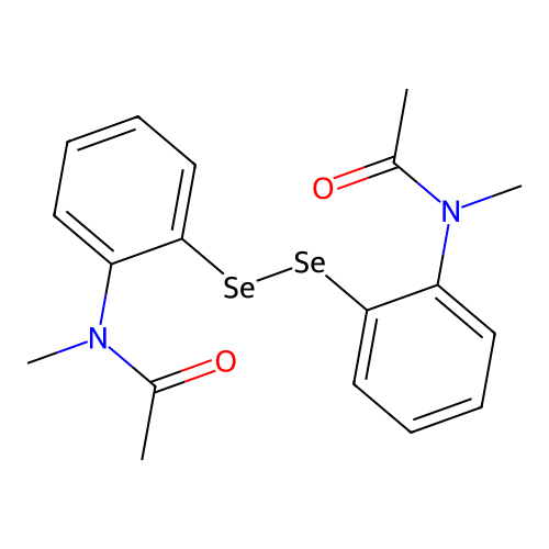 N,N'-(Diselenodi-2,1-phenylene)bis(N-methylacetamide) structure