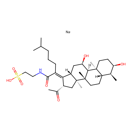 Sodium taurodihydrofusidate structure