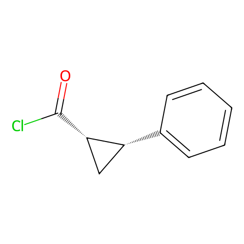 (1S,2R)-2-phenylcyclopropane-1-carbonyl chloride structure