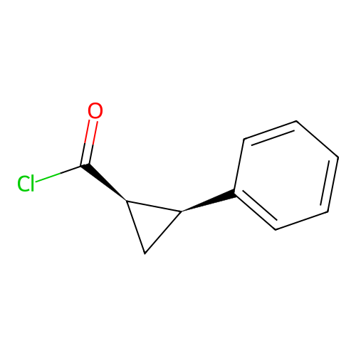 Cyclopropanecarbonyl chloride, 2-phenyl-, cis- structure