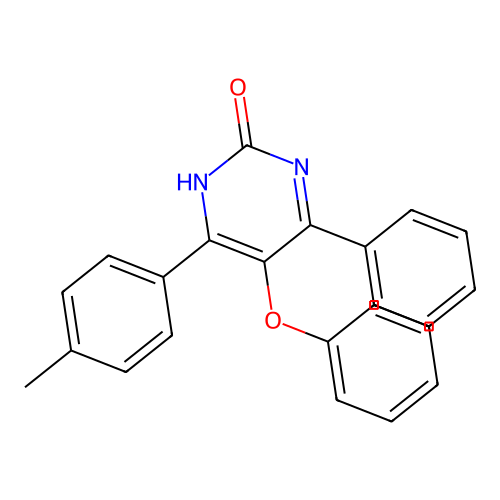 2(1H)-Pyrimidinone, 4-(4-methylphenyl)-5-phenoxy-6-phenyl- structure