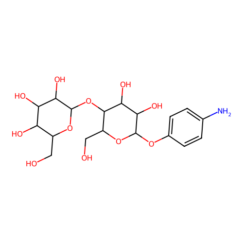 4-Aminophenyl b-D-lactopyranoside structure