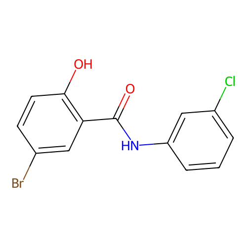 5-bromo-N-(3-chlorophenyl)-2-hydroxybenzamide structure