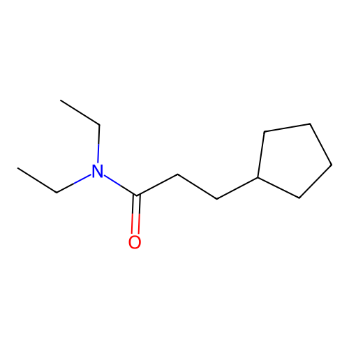 3-cyclopentyl-N,N-diethylpropanamide structure