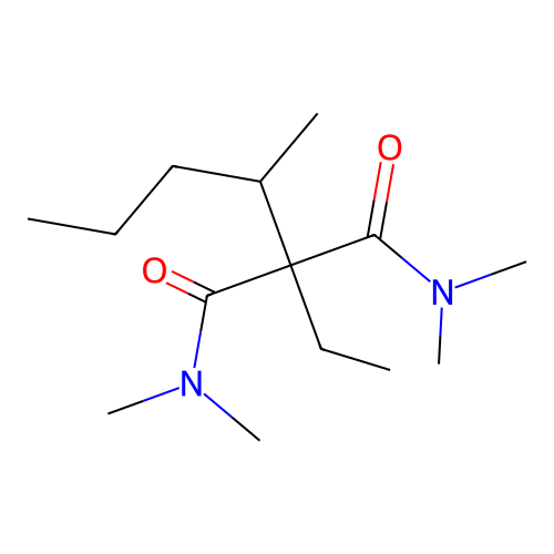 Propanediamide, 2-ethyl-N,N,N',N'-tetramethyl-2-(1-methylbutyl)- structure