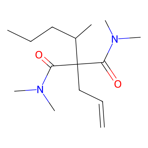 Propanediamide, N,N,N',N'-tetramethyl-2-(1-methylbutyl)-2-(2-propenyl)- structure