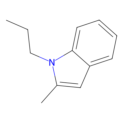 1-n-Propyl-2-methylindole structure