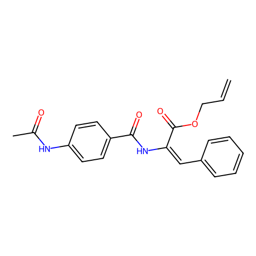 (E)-allyl 2-(4-acetamidobenzamido)-3-phenylacrylate structure