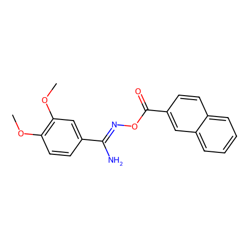 3,4-dimethoxy-N'-[(naphthalen-2-ylcarbonyl)oxy]benzenecarboximidamide structure