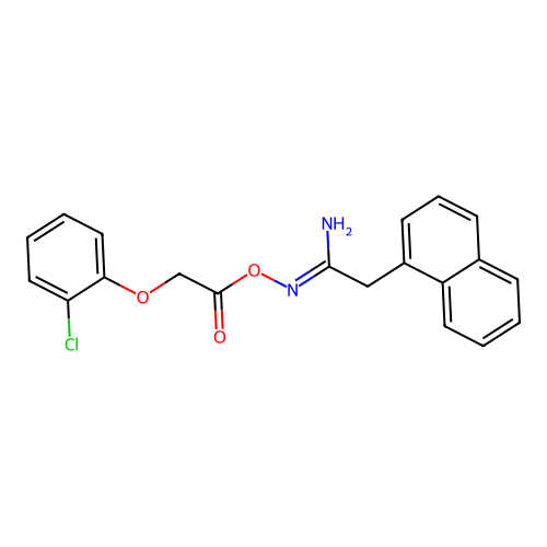 (1Z)-N'-{[(2-chlorophenoxy)acetyl]oxy}-2-(naphthalen-1-yl)ethanimidamide structure