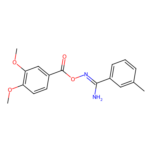 N'-{[(3,4-dimethoxyphenyl)carbonyl]oxy}-3-methylbenzenecarboximidamide structure
