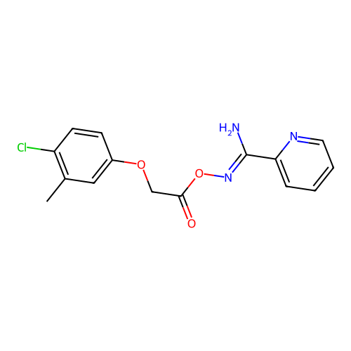 N'-{[2-(4-chloro-3-methylphenoxy)acetyl]oxy}pyridine-2-carboximidamide structure
