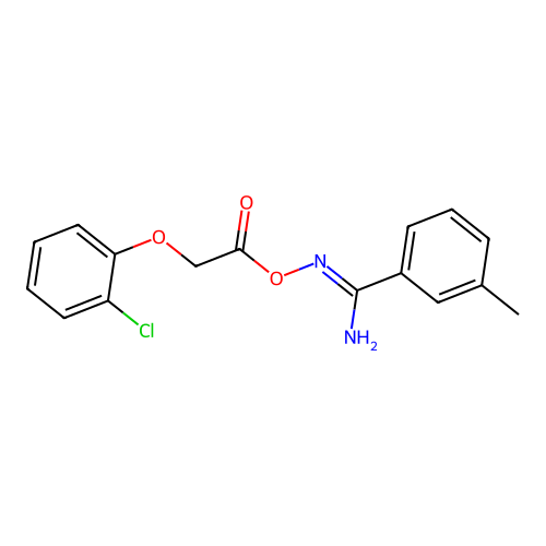 N'-{[(2-chlorophenoxy)acetyl]oxy}-3-methylbenzenecarboximidamide structure