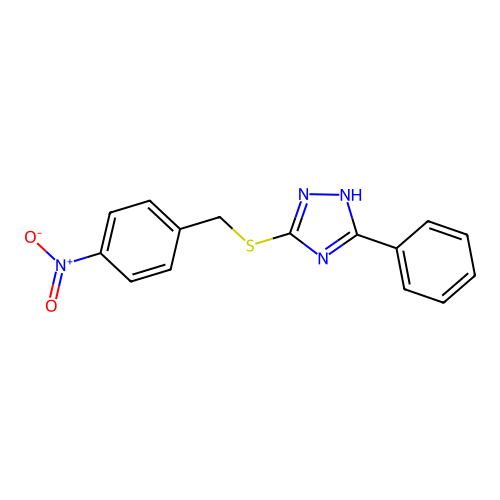 3-({4-nitrobenzyl}sulfanyl)-5-phenyl-4H-1,2,4-triazole structure