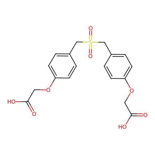 2,2'-[Sulfonylbis(methanediylbenzene-4,1-diyloxy)]diacetic acid structure