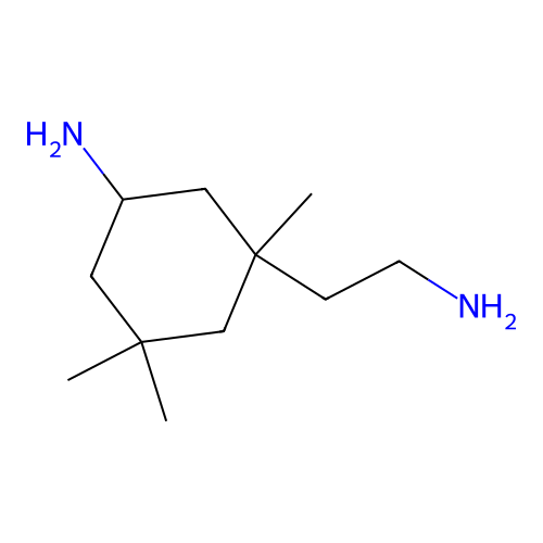 1-Amino-3-aminoethyl-3,5,5-trimethylcyclohexane structure
