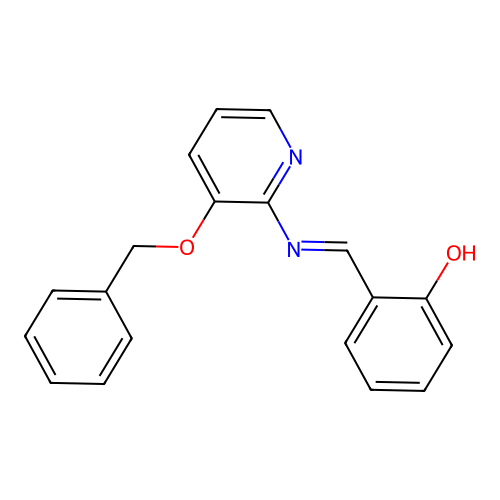 2-[(3-Phenylmethoxy-2-pyridinyl)iminomethyl]phenol structure