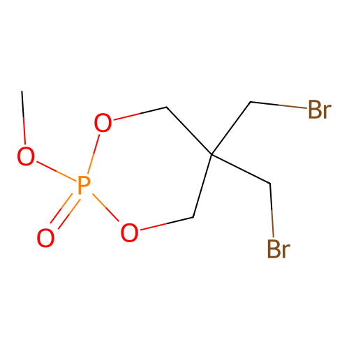 5,5-Bis(bromomethyl)-2-methoxy-1,3,2-dioxaphosphorinane 2-oxide structure