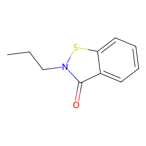 2-propyl-1,2-benzisothiazol-3(2H)-one structure