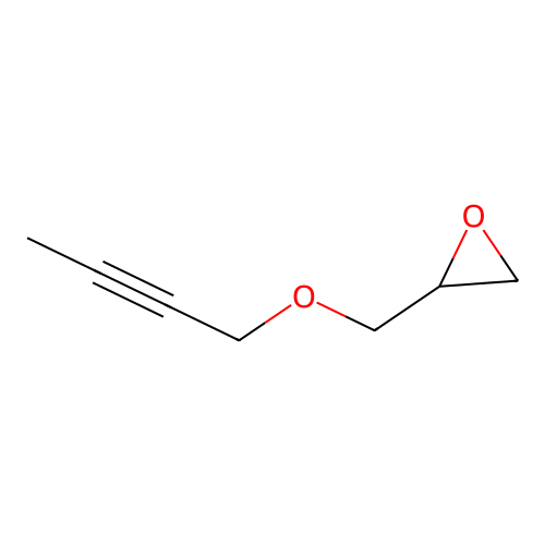 Propane, 1-(2-butynyloxy)-2,3-epoxy- structure