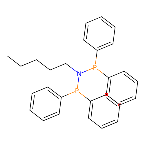 Phosphinous amide, N-(diphenylphosphino)-N-pentyl-P,P-diphenyl- structure