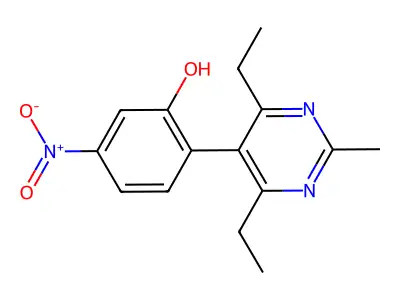 2-(4,6-Diethyl-2-methylpyrimidin-5-yl)-5-nitrophenol structure