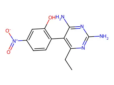 2-(2,4-Diamino-6-ethylpyrimidin-5-yl)-5-nitrophenol structure