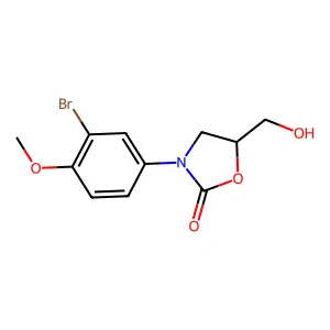 3-(3-Bromo-4-methoxyphenyl)-5-(hydroxymethyl)-1,3-oxazolidin-2-one structure