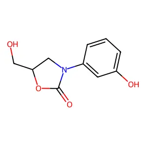 5-(Hydroxymethyl)-3-(3-hydroxyphenyl)-1,3-oxazolidin-2-one structure