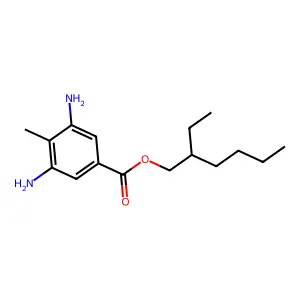 Benzoic acid, 3,5-diamino-4-methyl-, 2-ethylhexyl ester structure