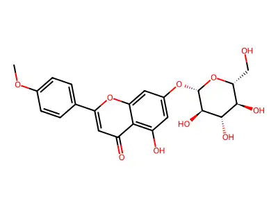 Acacetin-7-Glucoside [M+H]+ structure