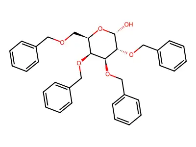 2,3,4,6-Tetrakis-O-(phenylmethyl)-D-galactopyranose structure