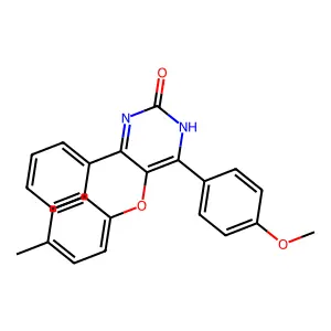 2(1H)-Pyrimidinone, 4-(4-methoxyphenyl)-5-(4-methylphenoxy)-6-phenyl- structure