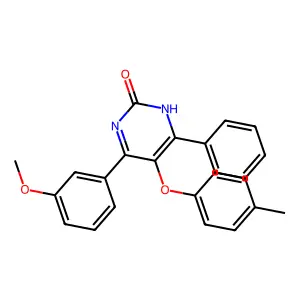 4-(3-Methoxyphenyl)-5-(4-methylphenoxy)-6-phenylpyrimidin-2(1H)-one structure