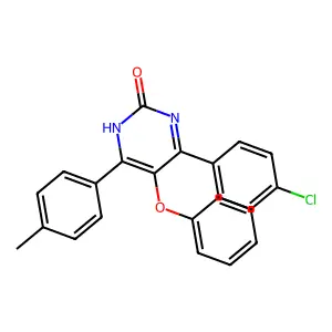 2(1H)-Pyrimidinone, 4-(4-chlorophenyl)-6-(4-methylphenyl)-5-phenoxy- structure
