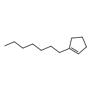 Cyclopentene, 1-heptyl- structure