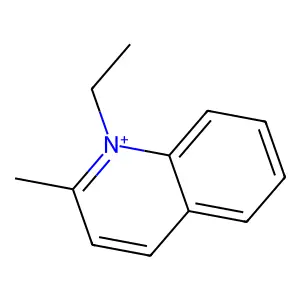 1-Ethyl-2-methylquinolinium structure